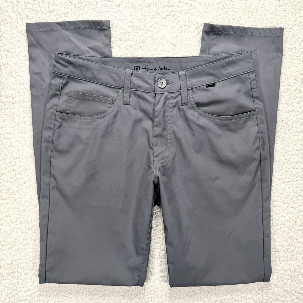 Travis Mathew Golf Pants Men's 30x31 Gray Performance Stretch Casual‎ Athliesure